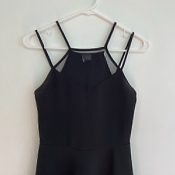 SPARKLE FADE URBAN OUTFITTERS UO Mesh Panel High Neck Skater Dress Black Mini S - Picture 3 of 12